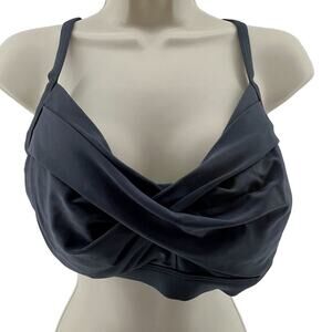 Athleta Twist Front Bikini Grey Womens 36D/DD
